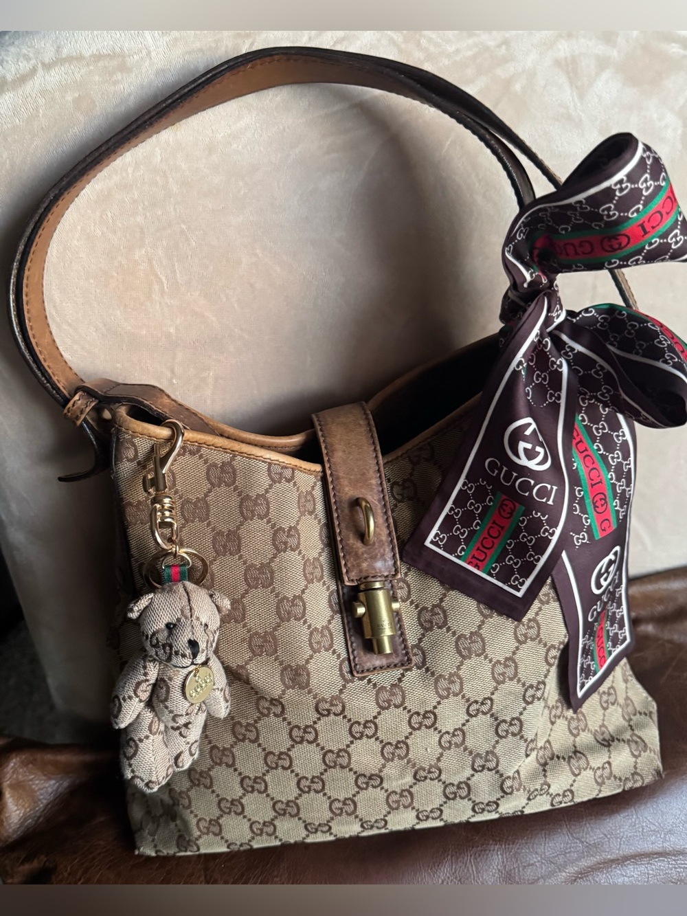 🤎🧸🤎 FLASH SALE‼️💯 AUTHENTIC GUCCI MONOGRAM TOTE BAG 🤎🤎🤎